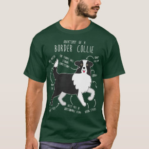 Camiseta Anatomía de perro collie de borde 1