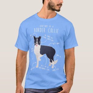 Camiseta Anatomía de perro collie de borde 2