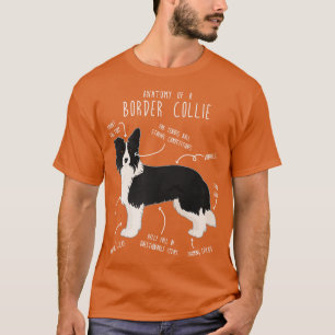 Camiseta Anatomía de perro collie de borde 3