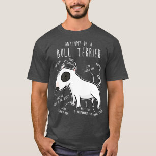 Camiseta Anatomía de perro de Bull Terrier
