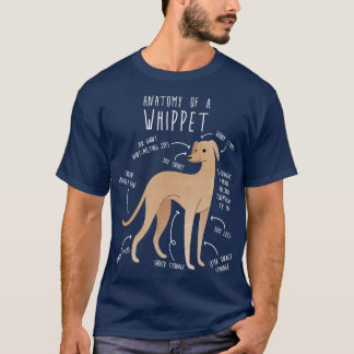 Camiseta Anatomía de perro de Whippet 1