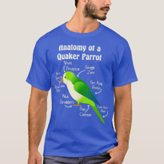 Camiseta Anatomía de Quaker Parrot Monk Parakeet