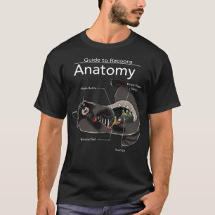 Camiseta anatomía de raccoons