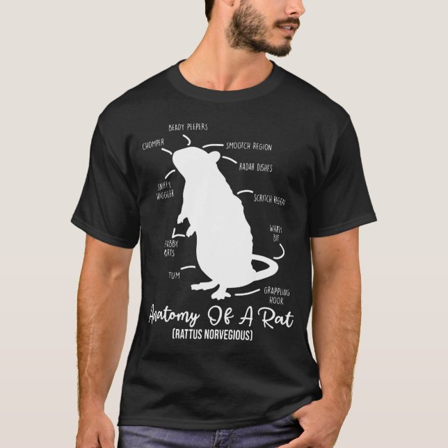 Camiseta Anatomía de Rat para cualquier amante y mascota de (Anverso)