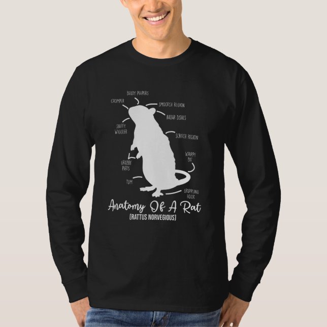 Camiseta Anatomía De Rata Para Cualquier Amante De Ratas Y  (Anverso)