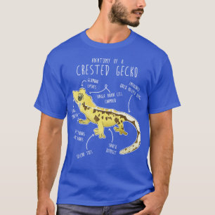 Camiseta Anatomía de Reptiles Gecko Lizard Crested 1