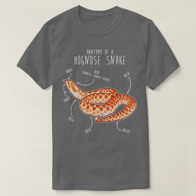 Camiseta Anatomía de serpiente Albino Hognose (Diseño del anverso)