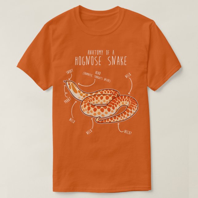 Camiseta Anatomía de serpiente Albino Hognose (Diseño del anverso)