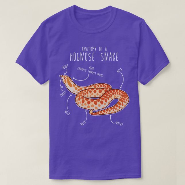 Camiseta Anatomía de serpiente Albino Hognose (Diseño del anverso)