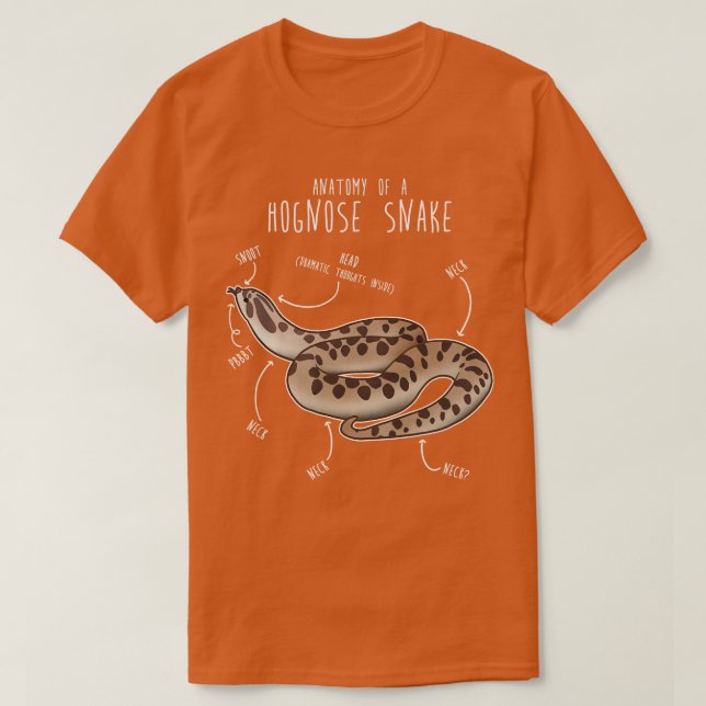 Camiseta Anatomía de serpiente Conda Hognose Anaconda (Diseño del anverso)
