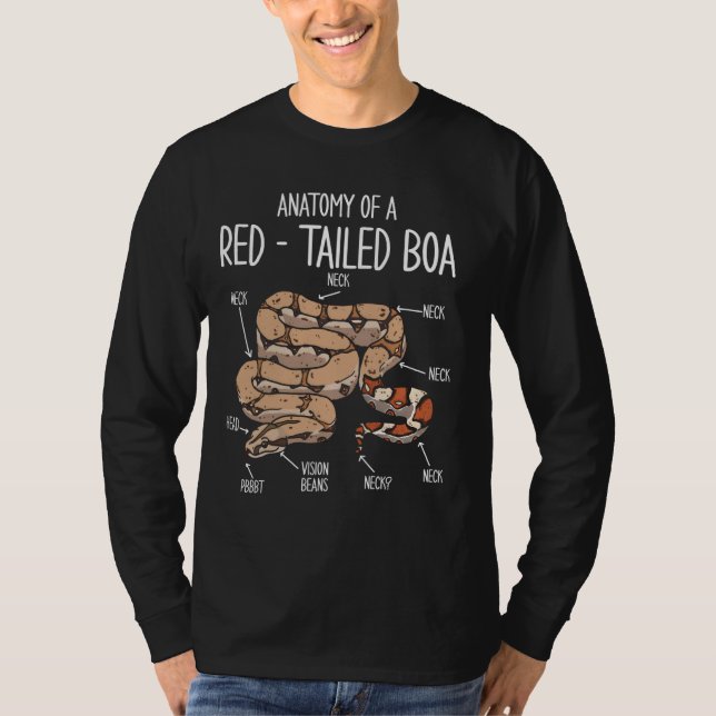 Camiseta Anatomía de serpiente de barba de cola roja, graci (Anverso)