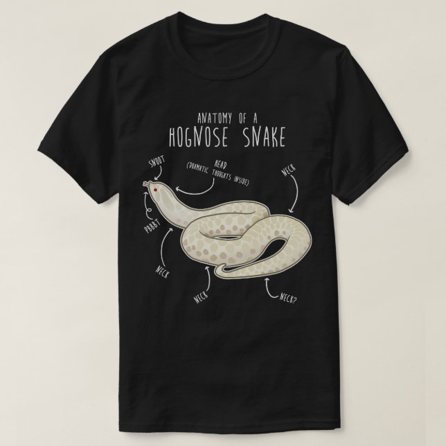 Camiseta Anatomía de serpiente de nieve Hognose (Diseño del anverso)