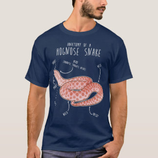 Camiseta Anatomía de serpiente rosada pastel Hognose