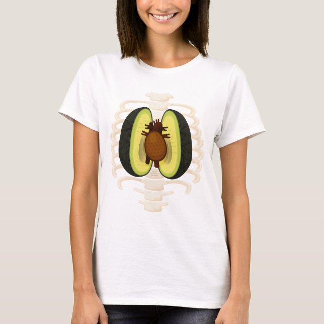 Camiseta Anatomía de un aguacate (Anverso)