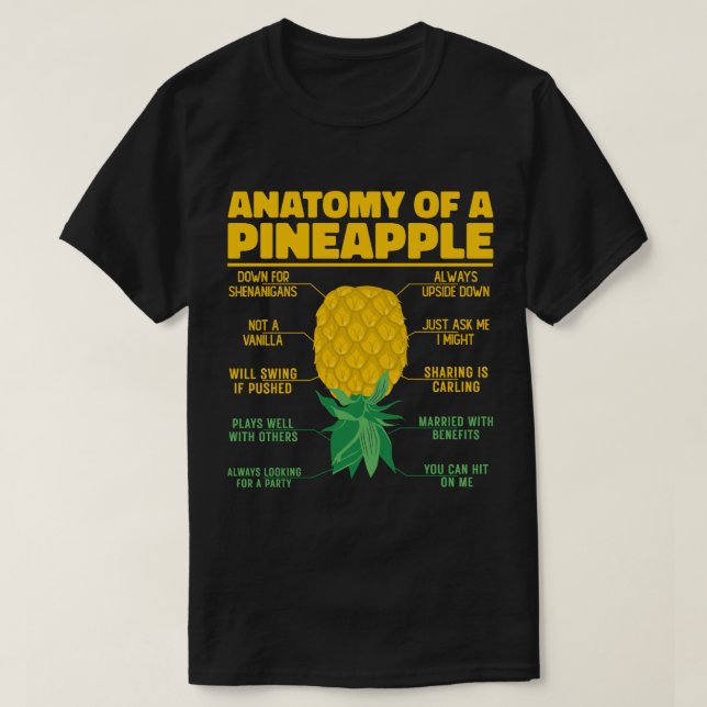 Camiseta Anatomía De Un Amante De La Piña Graciosa Amante D (Diseño del anverso)