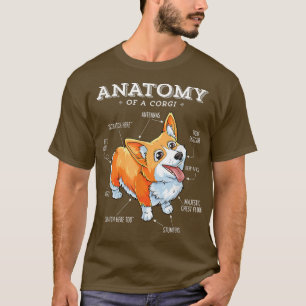 Camiseta Anatomía de un amante de los cachorros de Corgis