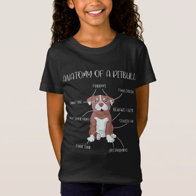 Camiseta Anatomía de un amante de los perros en Pitbull (Anverso)