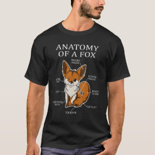 Camiseta Anatomía De Un Animal De Fox Cute Sweet Carnivore