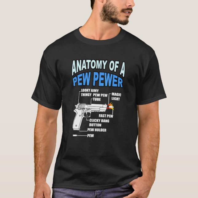 Camiseta Anatomía De Un Arma De Ammo De Alquiler De Pew _5 (Anverso)