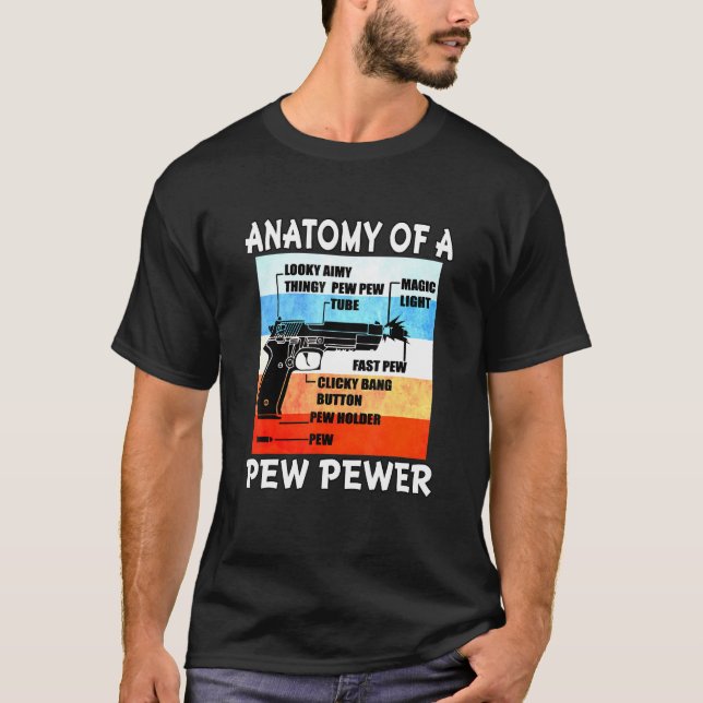 Camiseta Anatomía De Un Arma De Ammo De Refrigeración De Pe (Anverso)