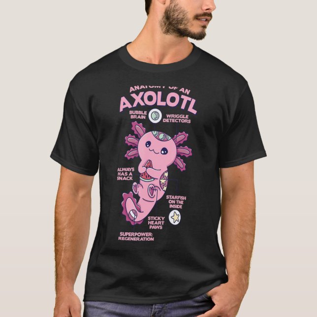 Camiseta Anatomía De Un Axolotl (Anverso)