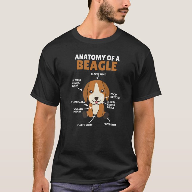 Camiseta Anatomía De Un Beagle Cute Perros Perro Beagle (Anverso)