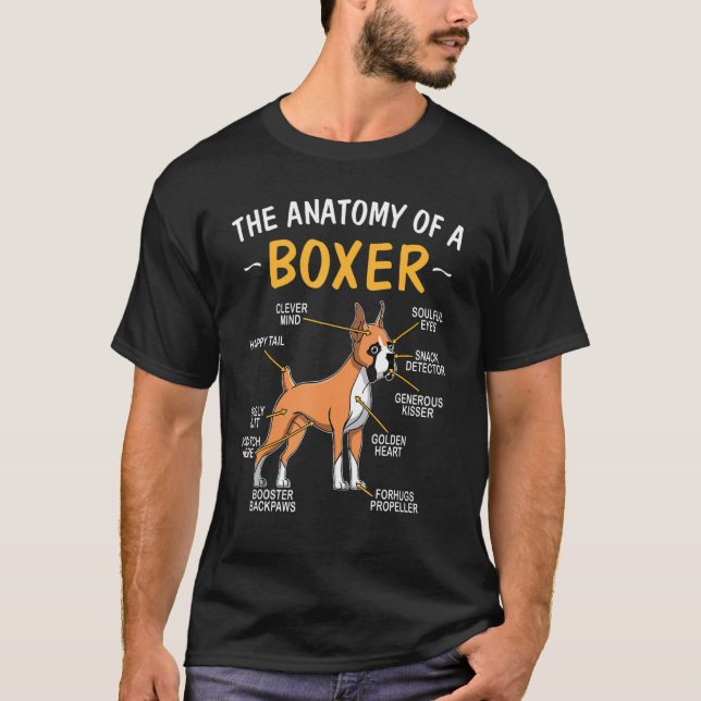 Camiseta Anatomía De Un Boxeador Por Perro (Anverso)