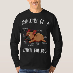 Camiseta Anatomía De Un Bulldog Francés Perro Perro Mascota