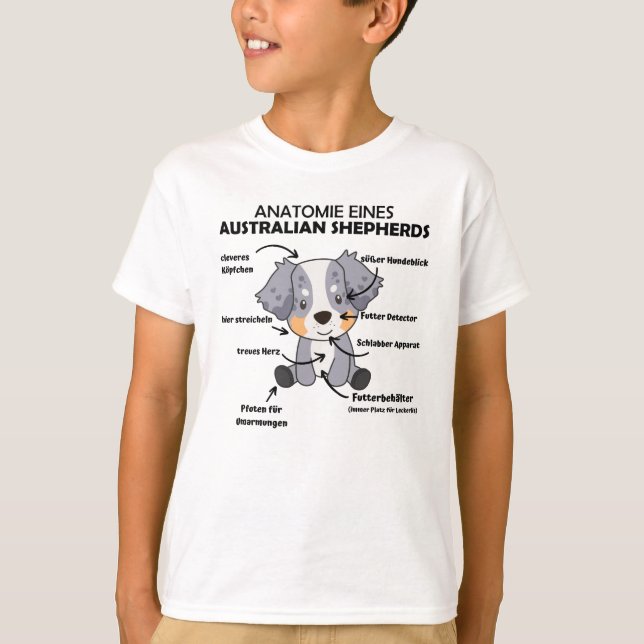 Camiseta Anatomía De Un Cachorro De Perro Dulce Boxer (Anverso)