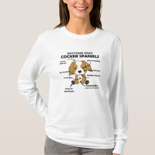 Camiseta Anatomía De Un Cachorro De Perro Dulce De Cocker S