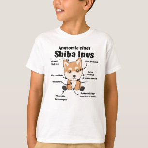 Camiseta Anatomía De Un Cachorro De Perro Dulce Shiba Inus