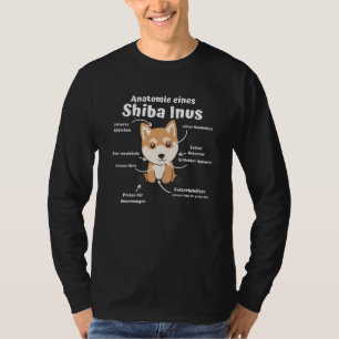 Camiseta Anatomía De Un Cachorro De Perro Dulce Shiba Inus