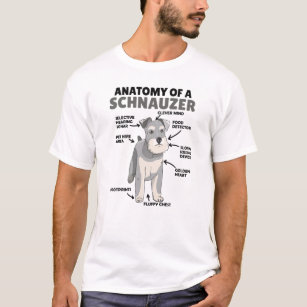 Camiseta Anatomía De Un Cachorro De Perro Schnauzer Cute