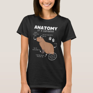Camiseta Anatomía De Un Capibara Capybara Para Niños Chicas