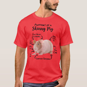 Camiseta Anatomía de un cerdo guineano flaco