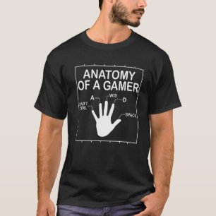 Camiseta Anatomía de un chico jugador de juegos de manos di