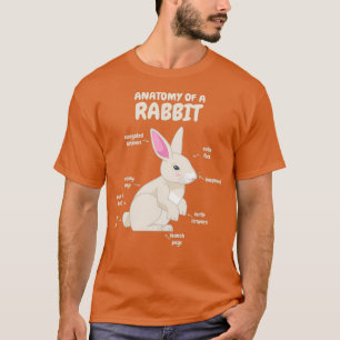 Camiseta Anatomía De Un Chiste De Animales De Conejo Cuto