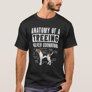 Camiseta Anatomía de un Coonhound Treeing Walker