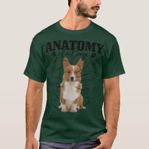 Camiseta Anatomía De Un Corgi Corgi Corgi Perro Divertido C