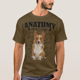 Camiseta Anatomía De Un Corgi Corgi Corgi Perro Divertido C