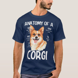Camiseta Anatomía De Un Corgi Para Los Amantes Del Perro Ca