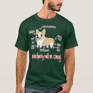 Camiseta Anatomía De Un Corgis Divertido Perro Perro Perro