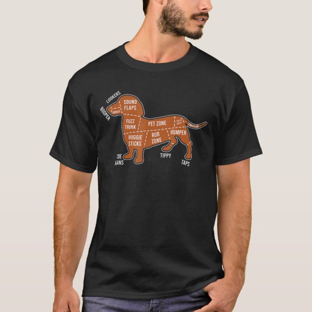 Camiseta Anatomía De Un Dachshund (Anverso)