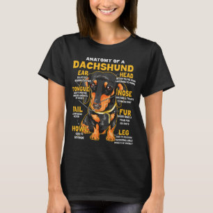 Camiseta Anatomía De Un Dachshund Para Perro Wiener