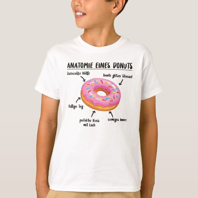 Camiseta Anatomía De Un Donut Dulce Delicioso Donut (Anverso)