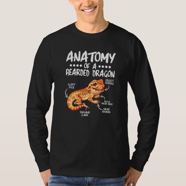 Camiseta Anatomía De Un Dragón Con Barba Para Reptile (Anverso)