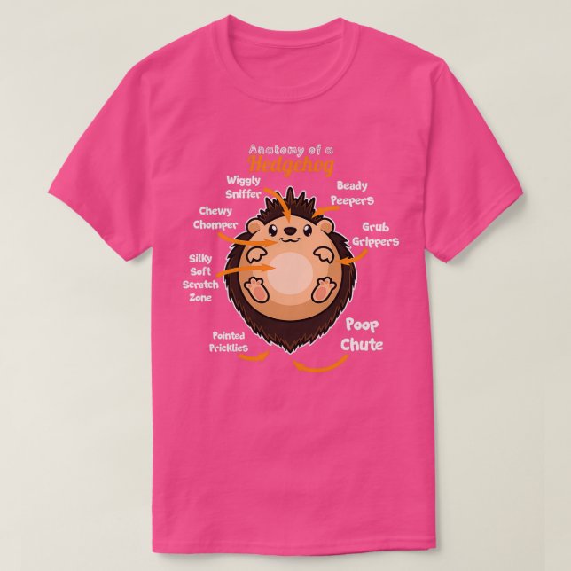 Camiseta Anatomía De Un Erizo 2 (Diseño del anverso)