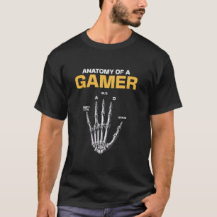 Camiseta Anatomía De Un Esqueleto De Mano De Jugador Divert