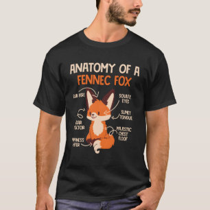 Camiseta Anatomía De Un Fennec Fox Fennec Foxes