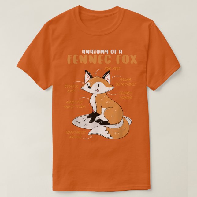 Camiseta Anatomía De Un Fennec Para El Diseño De Fennec Par (Diseño del anverso)